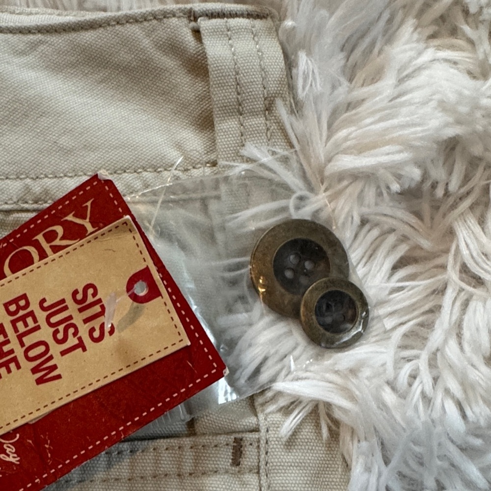 Vintage Faded Glory 100% Cotton Khaki Walking/Bermuda Shorts Button Pockets - Picture 12 of 12